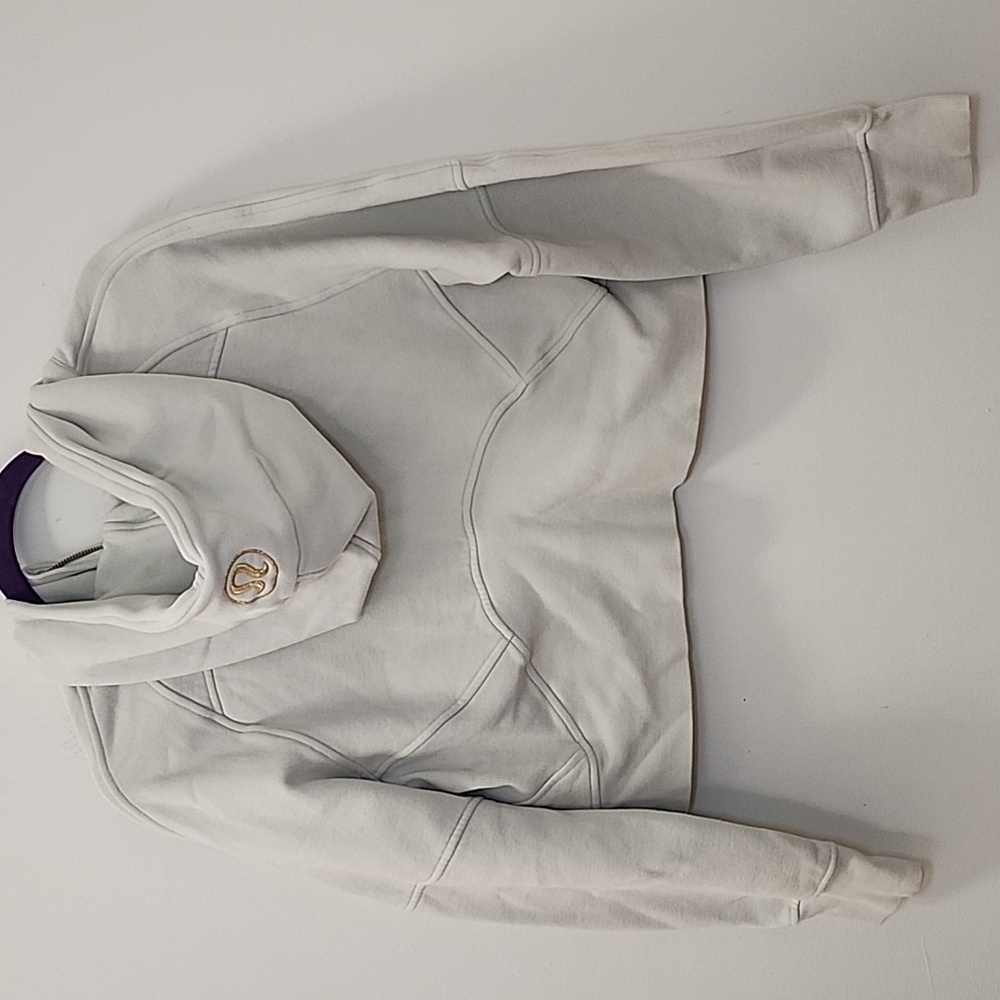 Lululemon Women's Scuba Oversized Half-Zip Hoodie cream Size XS/S - Picture 7 of 16